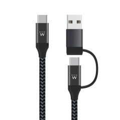 Ewent EW9918 cavo USB USB 3.2 Gen 1 (3.1 Gen 1) 1 m USB C Nero