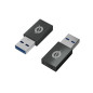 Conceptronic DONN10G cable gender changer USB A USB C Black