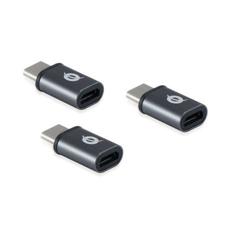 Conceptronic DONN05G cable gender changer USB 2.0 Type-C USB 2.0 Micro Black