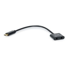 Equip 133469 audio cable 5.91" (0.15 m) USB C 2 x 3.5mm Black