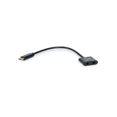 Equip 133469 audio cable 5.91" (0.15 m) USB C 2 x 3.5mm Black