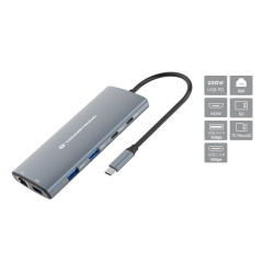 Conceptronic DONN06G laptop dock port replicator Wired USB 3.2 Gen 1 (3.1 Gen 1) Type-C Gray