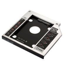 Ewent EW7003 storage drive case Acrylonitrile butadiene styrene (ABS), Aluminum Black, White