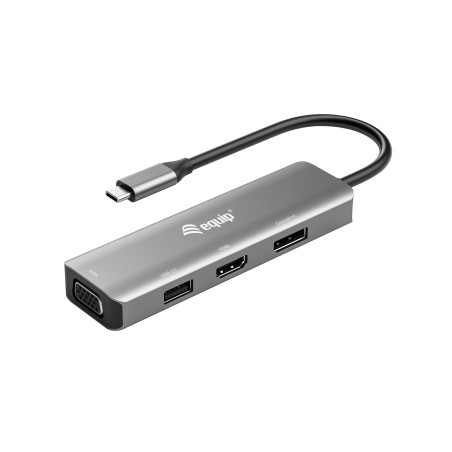 Equip 133485 USB graphics adapter 3840 x 2160 pixels Black, Silver