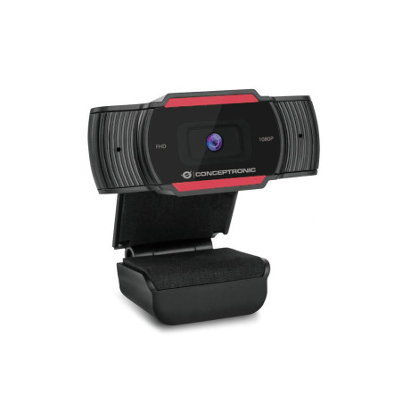 Conceptronic AMDIS 1080P FHD webcam 1920 x 1080 Pixel USB 2.0 Nero, Rosso