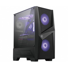 MSI MAG Forge 100M Midi Tower Black, Transparent