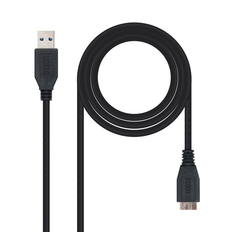 Nanocable 10.01.1102-BK cavo USB USB 3.2 Gen 1 (3.1 Gen 1) 2 m USB A Micro-USB B Nero