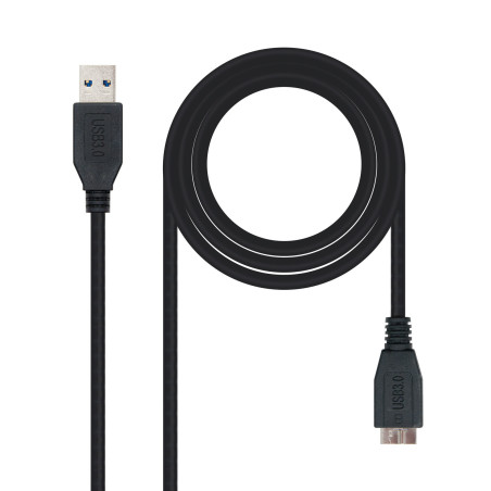 Nanocable 10.01.1102-BK cavo USB USB 3.2 Gen 1 (3.1 Gen 1) 2 m USB A Micro-USB B Nero