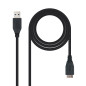 Nanocable 10.01.1102-BK cavo USB USB 3.2 Gen 1 (3.1 Gen 1) 2 m USB A Micro-USB B Nero