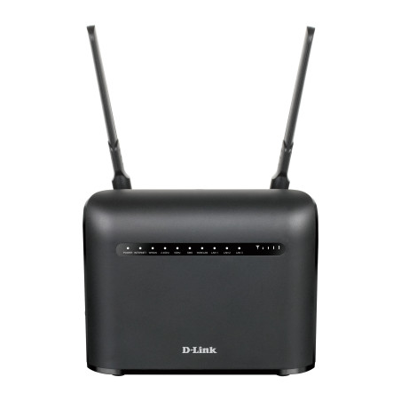D-Link AC1200 wireless router Gigabit Ethernet Dual-band (2.4 GHz / 5 GHz) 4G Black