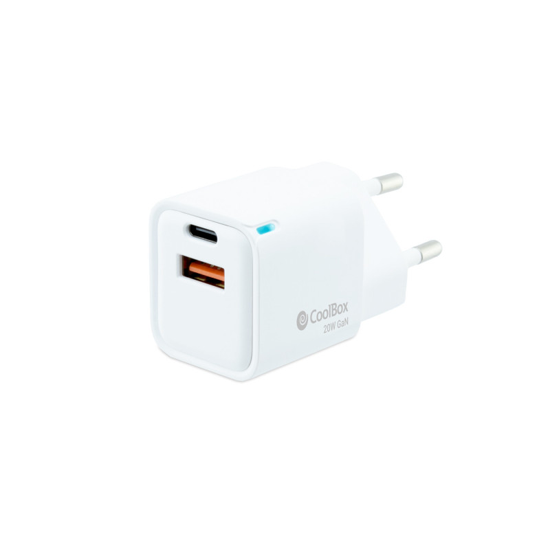 Cargador usb de pared coolbox 20w usb tipo a - usb tipo c Cargador usb de pared coolbox 20w usb tipo a - usb tipo c