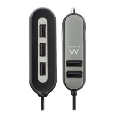 Ewent EW1355 mobile device charger Universal Black, Gray Cigar lighter Auto