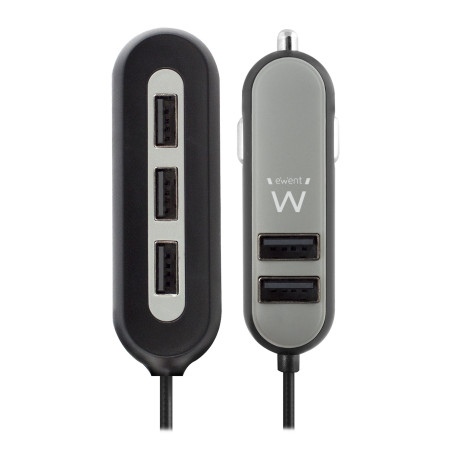 Ewent EW1355 mobile device charger Universal Black, Gray Cigar lighter Auto
