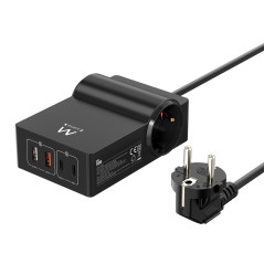 Ewent EW3992 power extension 59.1" (1.5 m) 2 AC outlet(s) Indoor Black