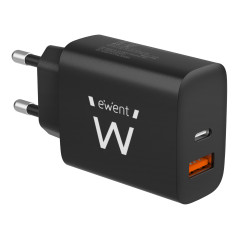 Ewent EW1319 mobile device charger Universal Black AC Fast charging Indoor