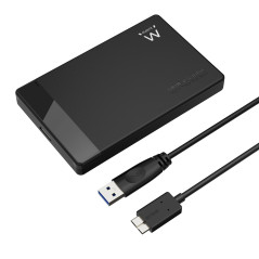 Ewent EW7049 contenitore di unità di archiviazione Box esterno HDD SSD Nero 2.5"