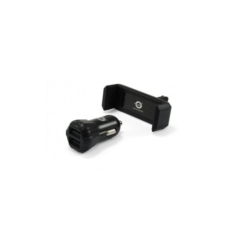 Conceptronic CUSBCAR2AKIT mobile device charger Smartphone, Tablet Black Cigar lighter Auto Conceptronic CUSBCAR2AKIT mobile device charger Smartphone, Tablet Black Cigar lighter Auto
