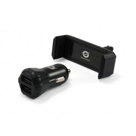 Conceptronic CUSBCAR2AKIT mobile device charger Smartphone, Tablet Black Cigar lighter Auto