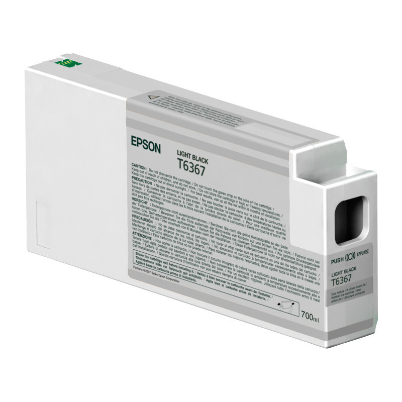 Epson Singlepack Light Black T636700 UltraChrome HDR 700 ml ink cartridge 1 pc(s) Original Epson Singlepack Light Black T636700 UltraChrome HDR 700 ml ink cartridge 1 pc(s) Original