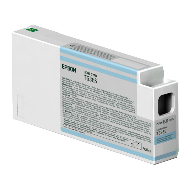 Epson Singlepack Light Cyan T636500 UltraChrome HDR 700 ml ink cartridge 1 pc(s) Original Epson Singlepack Light Cyan T636500 UltraChrome HDR 700 ml ink cartridge 1 pc(s) Original
