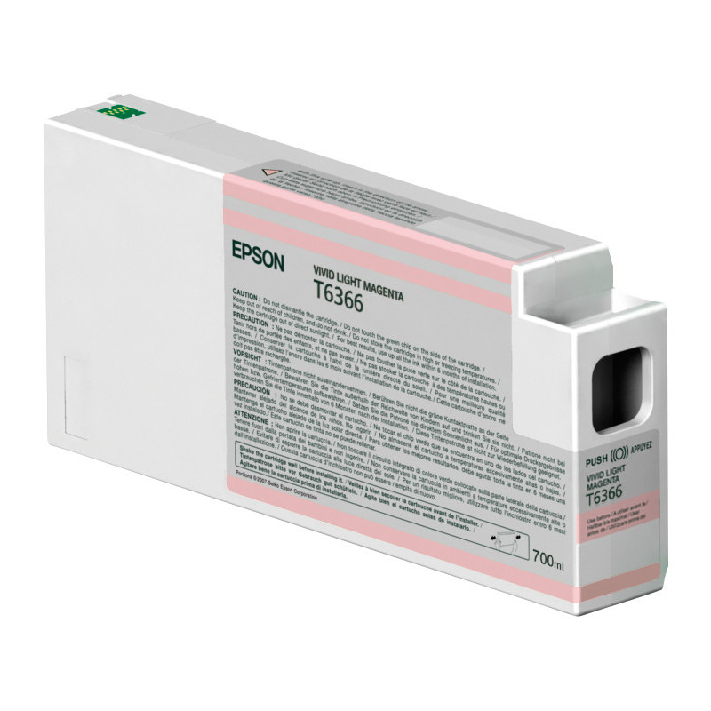 Epson Singlepack Vivid Light Magenta T636600 UltraChrome HDR 700 ml ink cartridge 1 pc(s) Original Epson Singlepack Vivid Light Magenta T636600 UltraChrome HDR 700 ml ink cartridge 1 pc(s) Original