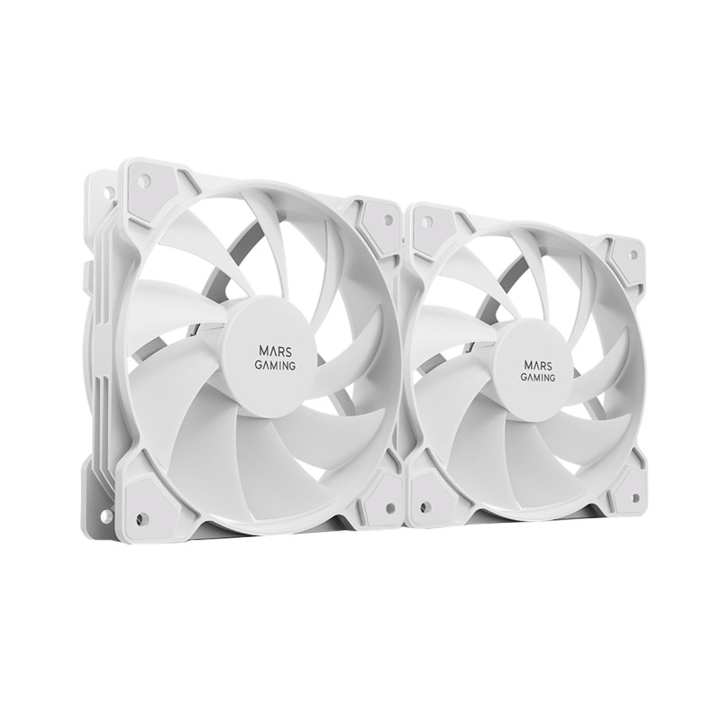 Mars Gaming MFPROX2W sistema di raffreddamento per computer Case per computer Ventilatore 12 cm Bianco 2 pz Mars Gaming MFPROX2W sistema di raffreddamento per computer Case per computer Ventilatore 12 cm Bianco 2 pz