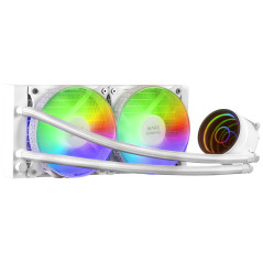Mars Gaming MLONE240 Processore Kit di raffreddamento a liquido 12 cm Bianco 1 pz