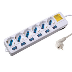 Ewent EW3932 protezione da sovraccarico Bianco 6 presa(e) AC 1,5 m