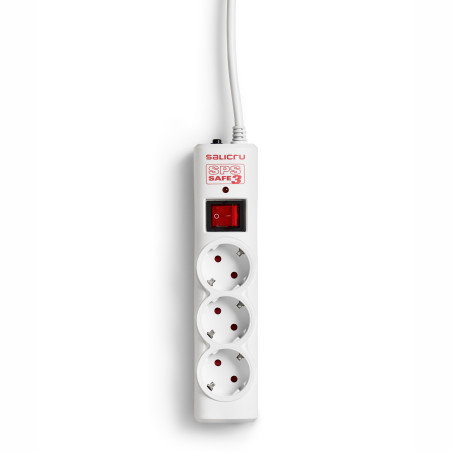 Salicru 680BA000001 protezione da sovraccarico Bianco 3 presa(e) AC 250 V 1,5 m