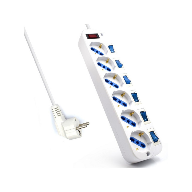 Ewent EW3932-3M surge protector White 6 AC outlet(s) 118.1" (3 m) Ewent EW3932-3M surge protector White 6 AC outlet(s) 118.1" (3 m)