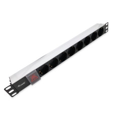 Equip 333293 power distribution unit (PDU) 8 AC outlet(s) 1U Black, Silver