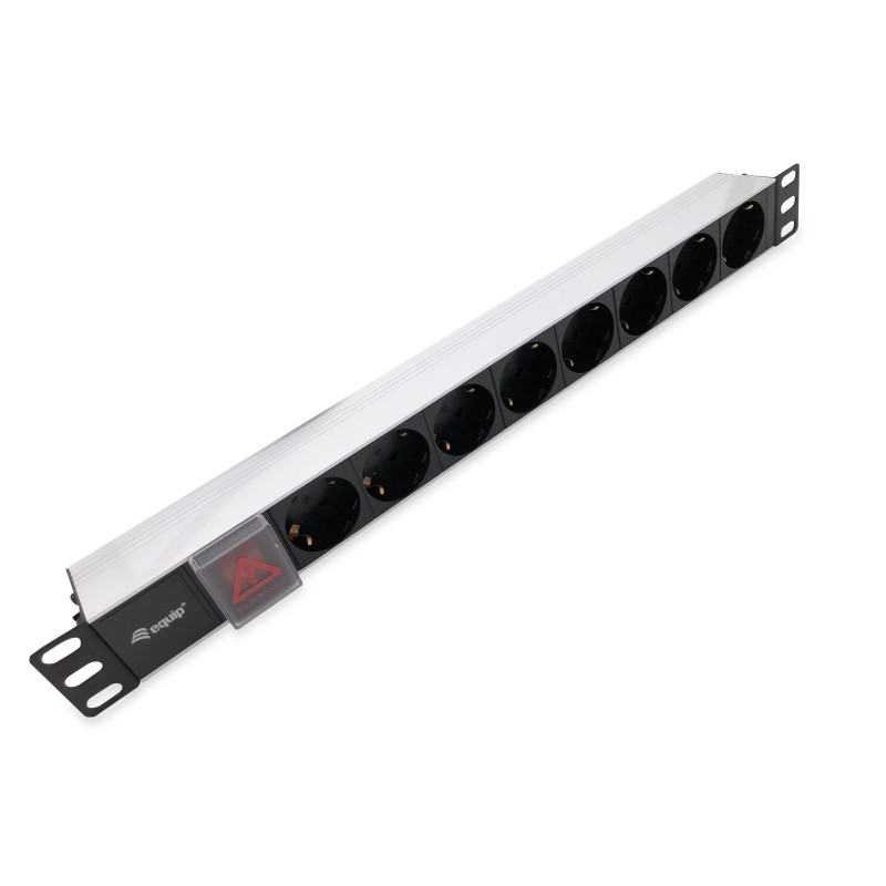 Equip 333293 power distribution unit (PDU) 8 AC outlet(s) 1U Black, Silver