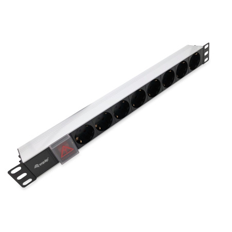 Equip 333293 power distribution unit (PDU) 8 AC outlet(s) 1U Black, Silver