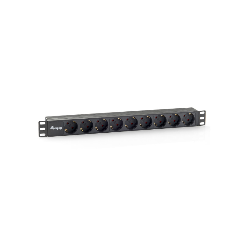 Equip 333282 power distribution unit (PDU) 9 AC outlet(s) 1U Black