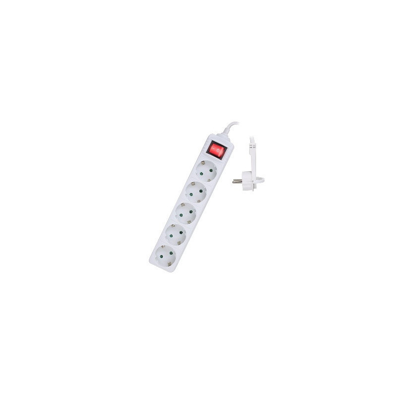 Ewent EW3955 power extension 59.1" (1.5 m) 5 AC outlet(s) Indoor White Ewent EW3955 power extension 59.1" (1.5 m) 5 AC outlet(s) Indoor White