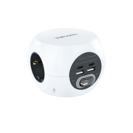 Nanocable 10.37.0001 mobile device charger Universal White AC Indoor