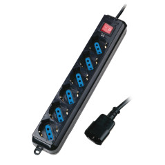 Ewent EW3925 prolunghe e multiple 1,5 m 6 presa(e) AC Nero