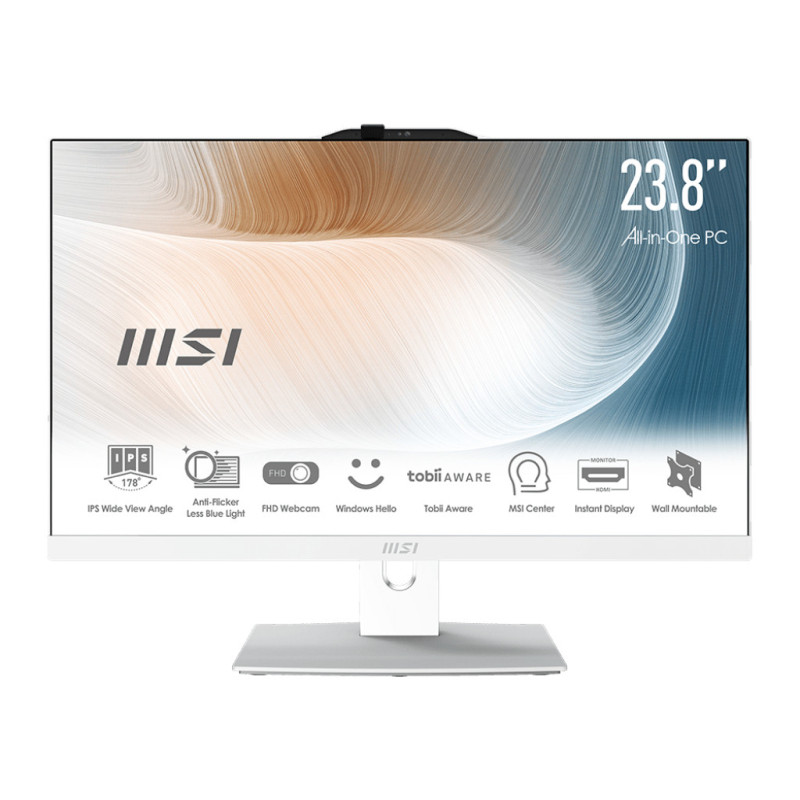 MSI Modern AM242P 12M Intel® Core™ i5 i5-1235U 23.8" 1920 x 1080 pixels All-in-One PC 16 GB DDR4-SDRAM 512 GB SSD Wi-Fi 6E