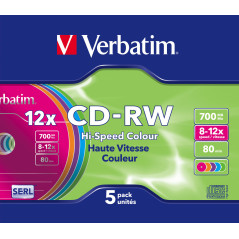Verbatim CD-RW Colour 12x 700 MB 5 pc(s)