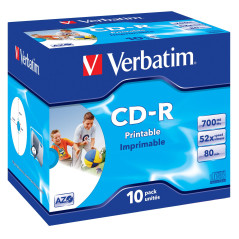 Verbatim CD-R AZO Wide Inkjet Printable 700 MB 52x 10 pc(s)