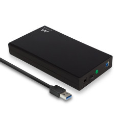 Ewent EW7056 storage drive enclosure HDD enclosure Black 3.5"