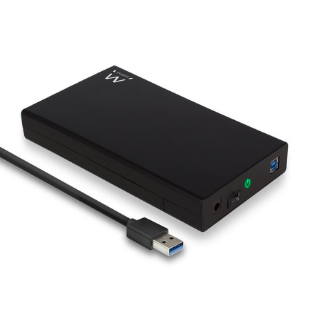 Ewent EW7056 storage drive enclosure HDD enclosure Black 3.5"