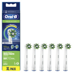 Oral-B CrossAction 80339345 testina per spazzolino 6 pz Blu, Verde, Bianco