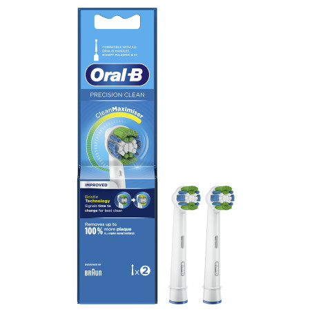 Oral-B Precision Clean 80338441 testina per spazzolino 2 pz Blu, Verde, Bianco