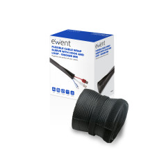 Ewent EW1557 organizer per cavi Universale Guaina intrecciata per cavi Nero 1 pz