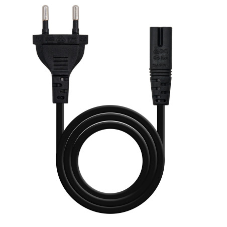 Nanocable 10.22.0402 cavo di alimentazione Nero 1,5 m CEE7/16 Accoppiatore C7