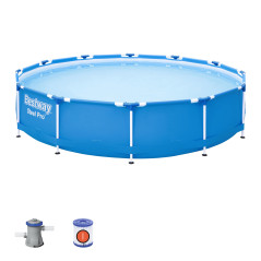 Bestway Steel Pro 56681 above ground pool Framed pool Round 6473 L Blue