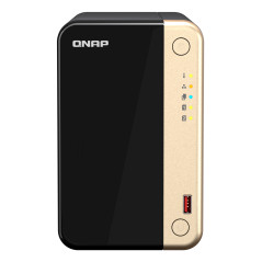 QNAP TS-264 NAS Tower Intel® Celeron® N5095 8 GB 16 TB HDD QNAP QTS Nero, Oro