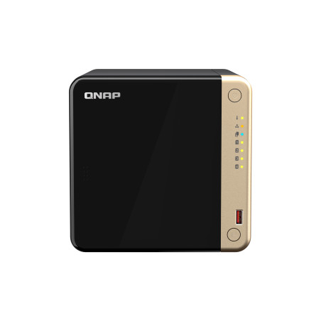 QNAP TS-464 NAS Tower Intel® Celeron® N5095 8 GB DDR4 32 TB HDD QNAP Turbo System Black, Gold