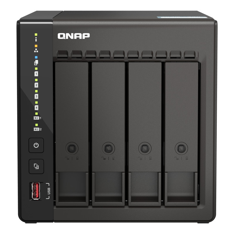 QNAP TS-453E NAS Tower Intel® Celeron® J6412 8 GB 32 TB HDD QNAP QTS Black